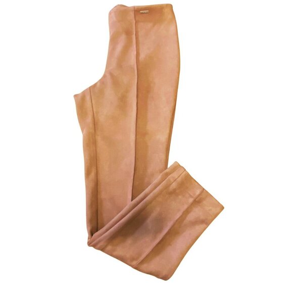 SOFT ANNE KLEIN CARAMEL FAUX SUEDE LEGGINGS Medium - Picture 4 of 4